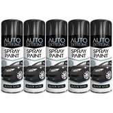 5X Auto Extreme Black Satin Spray Paint 250ml Spray Paint